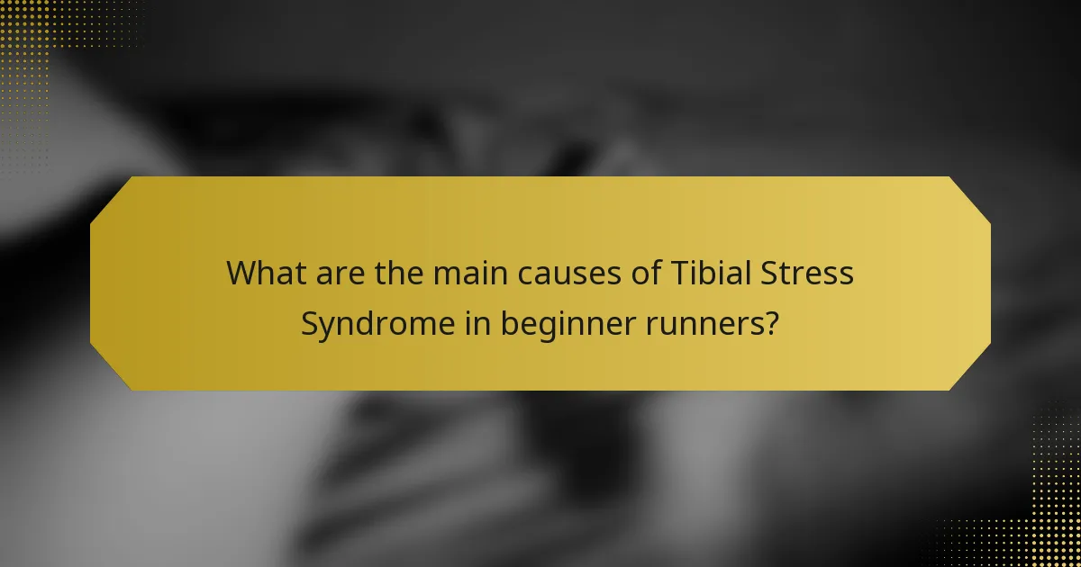 What are the main causes of Tibial Stress Syndrome in beginner runners?